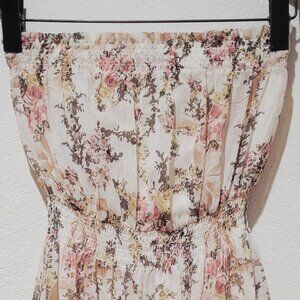 Floral Strapless Dress